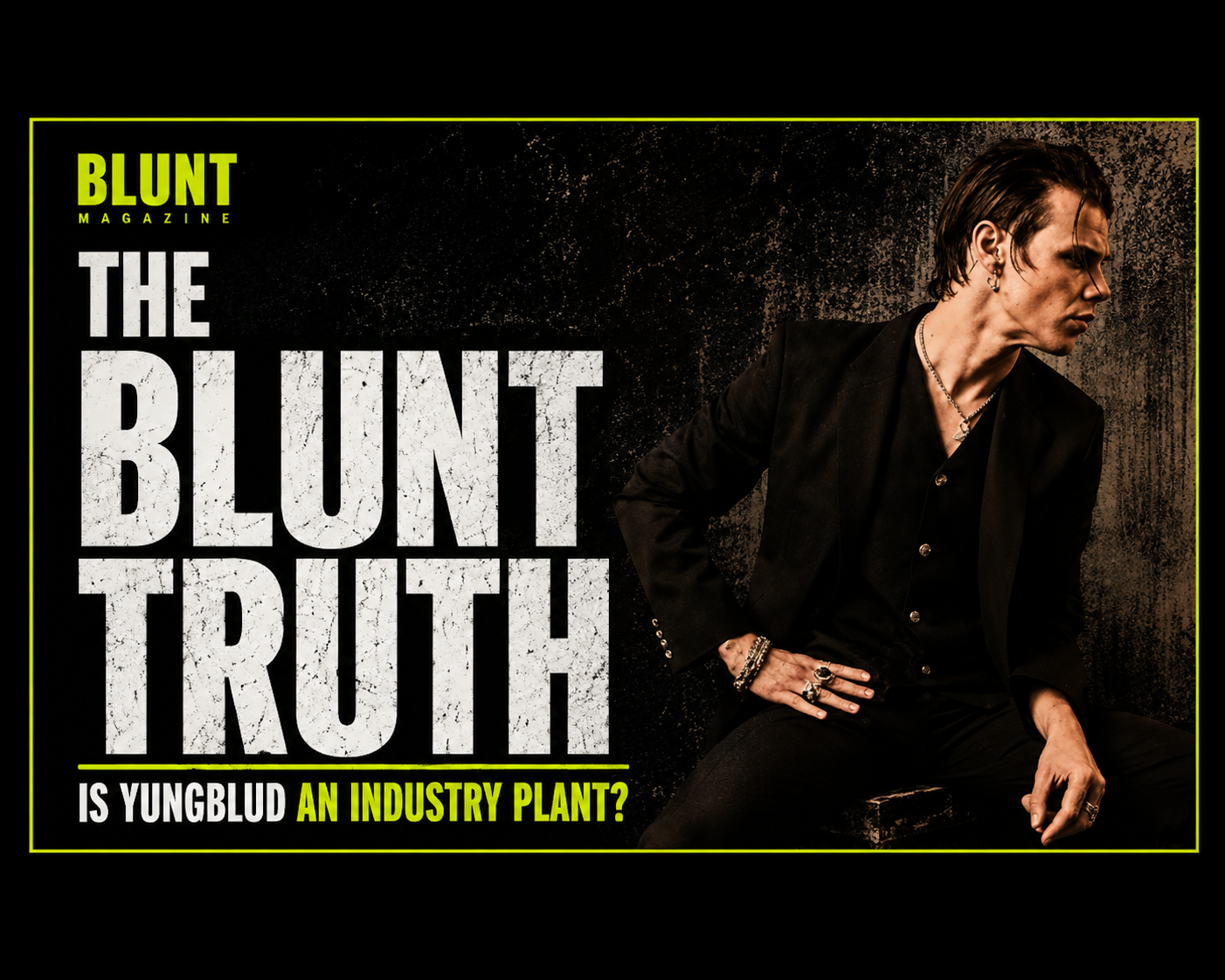 Yungblud beside The Blunt Truth claim-review headline.